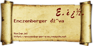 Enczenberger Éva névjegykártya